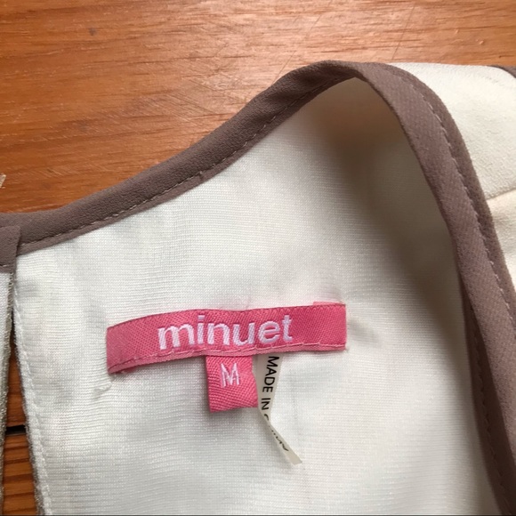 Minuet Cream Beige Pleated Lace A-Line Dress, EUC, M - Picture 12 of 15